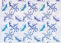 Botanic pattern - butterfly branch C 