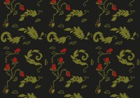 leaves Fern Rose pattern 03B