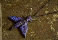 Purple Moth pendant